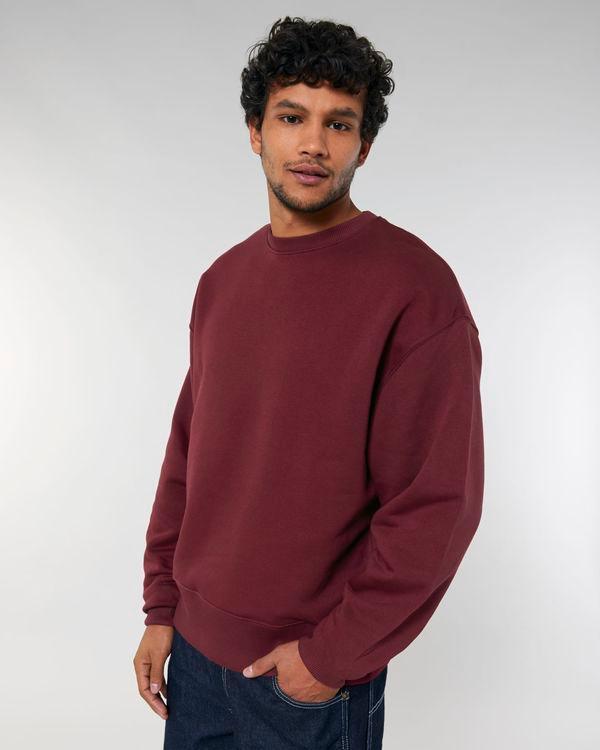 Sweat Shirt Col Rond Décontracté Unisexe Stanley Radder Burgundy