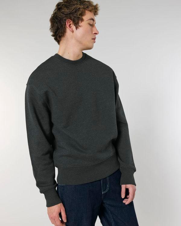 Sweat Shirt Col Rond Décontracté Unisexe Stanley Radder Dark Heather Grey