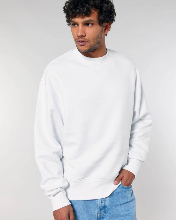 Sweat Shirt Col Rond Décontracté Unisexe Stanley Radder White