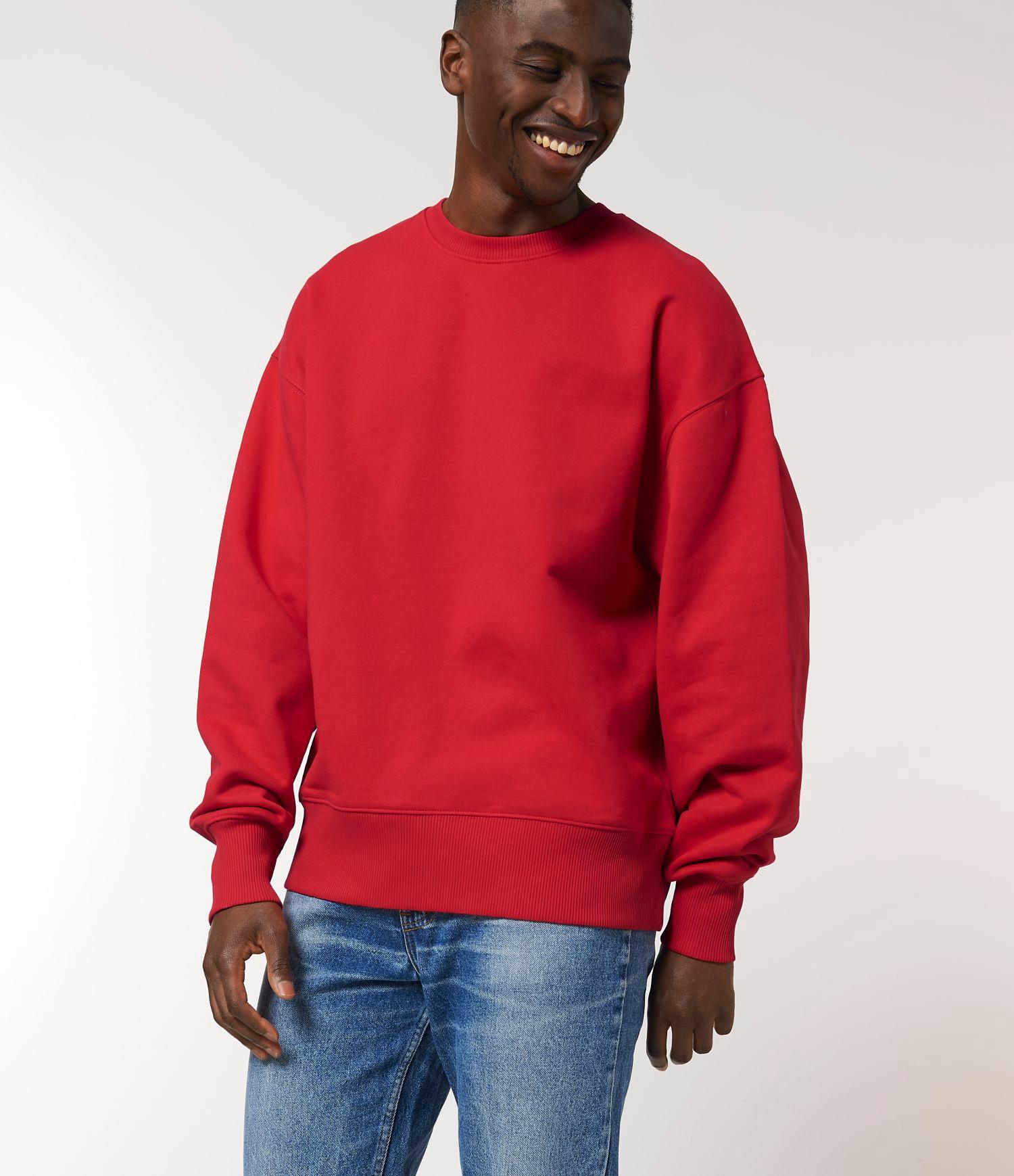 pictoSweat-Shirt Col Rond Unisexe Épais Radder Heavy | 100% Coton Biologique | Personnalisable En Impression Et Broderie Red