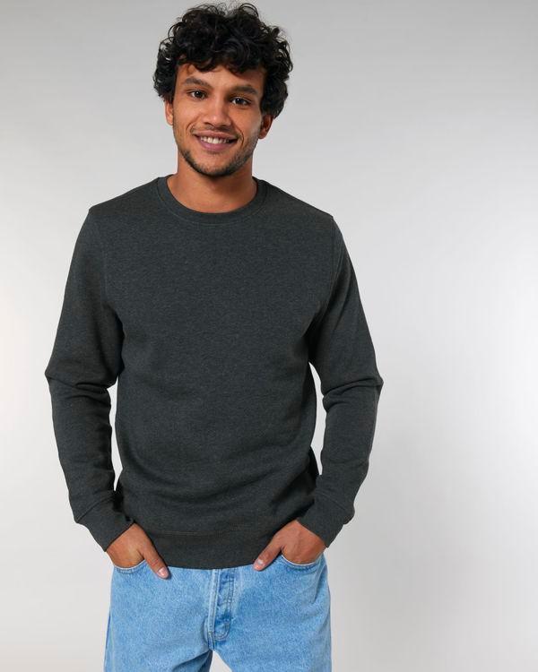 Sweatshirt À Col Rond Unisexe Stanley Roller | Personnalisable En Impression Broderie Et Flex | Tunetoo Dark Heather Grey