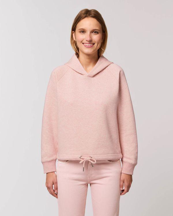 Sweat À Capuche Court Femme | Coton Bio  Cream Heather Pink