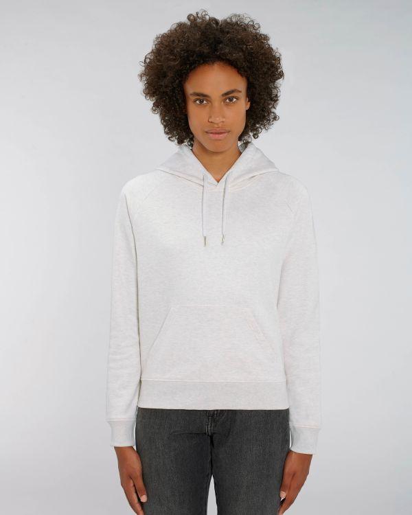 Sweat À Capuche Femme | Molleton Non Gratté | Broderie Et Impression Cream Heather Grey