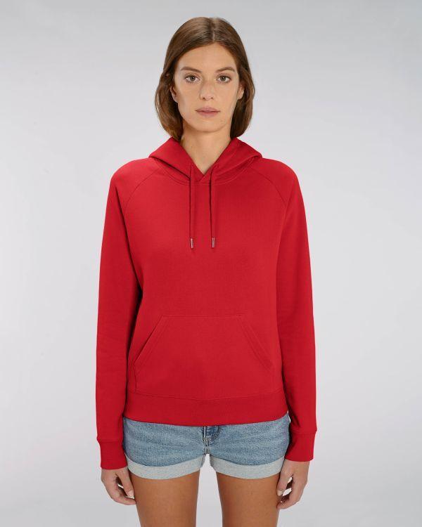 Sweat À Capuche Femme | Molleton Non Gratté | Broderie Et Impression Red