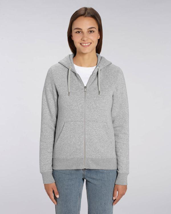 Sudadera Con Capucha Y Cremallera Mujer Stella Editor Heather Grey