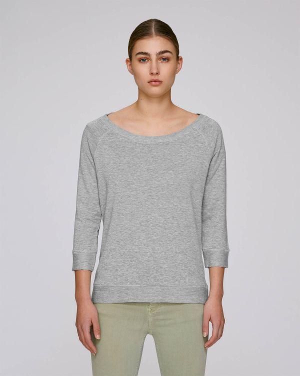 Stella Amazes Women's Sweatshirt In Organic Cotton Heather Grey