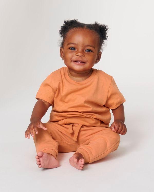 picto T-Shirt Bébé Col Rond Bio Stanley Stella Baby Creator Volcano Stone