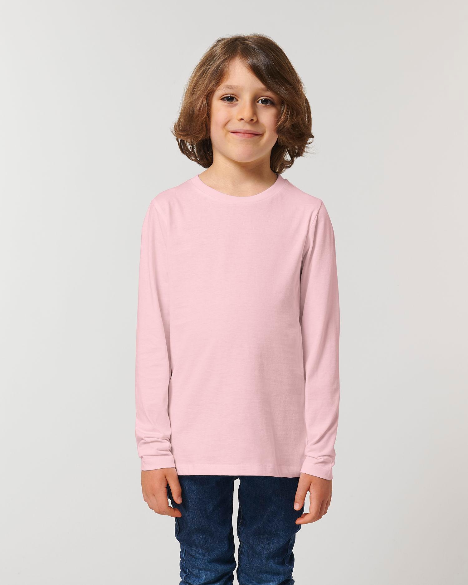 Tee-Shirt Enfant Manches Longues | 100% Coton Bio | Mini Hopper Cotton Pink