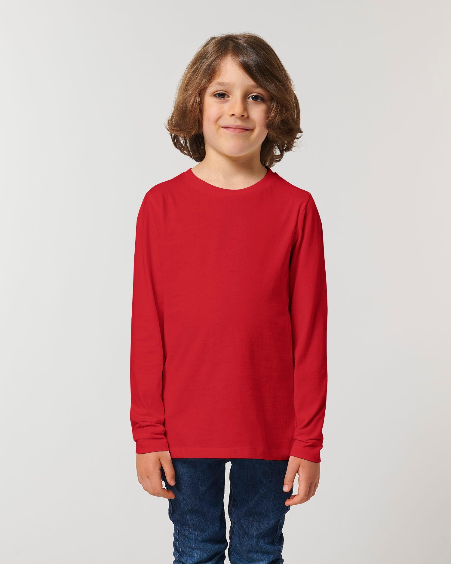 pictoTee-Shirt Enfant Manches Longues | 100% Coton Bio | Mini Hopper Red