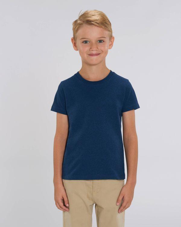 Camiseta Básica Infantil Mini Creator Black Heather Blue