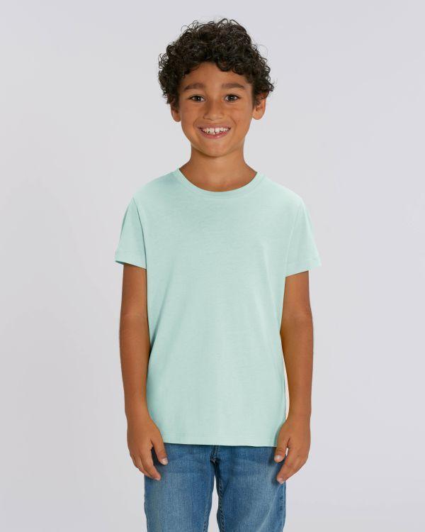 Camiseta Infantil Algodón Orgánico Mini Creator Caribbean Blue