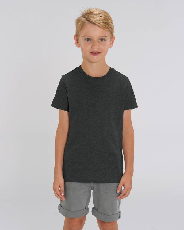 T-Shirt Enfant 100% Coton Bio | Broderie Et Impression Dark Heather Grey