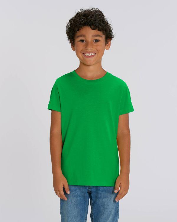 T-Shirt Enfant 100% Coton Bio | Broderie Et Impression Fresh Green