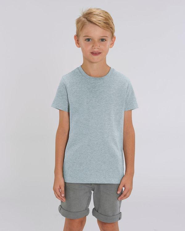 Camiseta Básica Infantil Mini Creator Heather Ice Blue