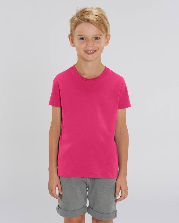 pictoT-Shirt Enfant 100% Coton Bio | Broderie Et Impression Raspberry