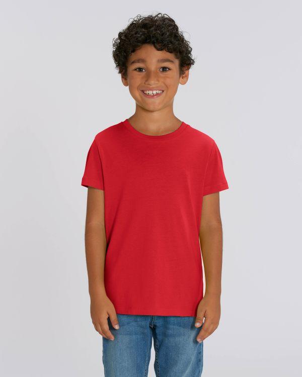 T-Shirt Enfant 100% Coton Bio | Broderie Et Impression Red