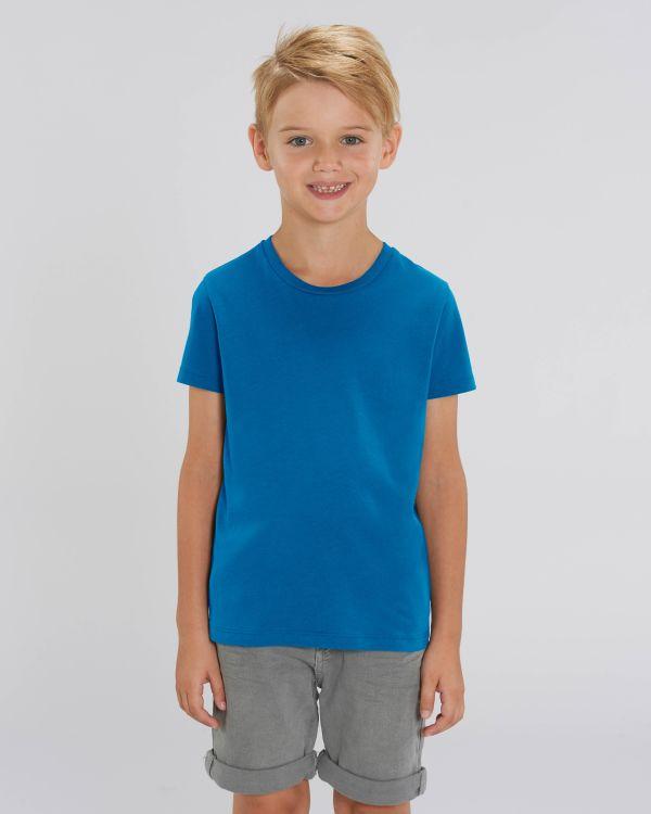 T-Shirt Enfant 100% Coton Bio | Broderie Et Impression Royal Blue