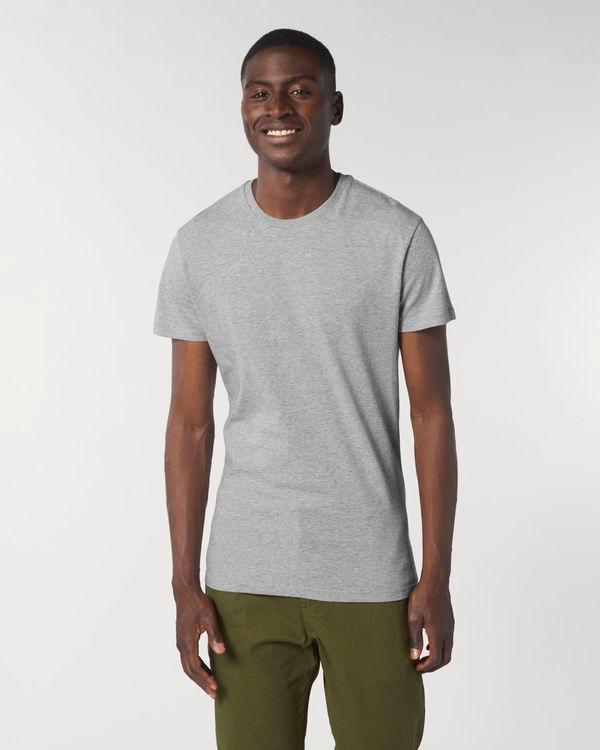 Camiseta Para Hombre 100% Algodón Orgánico Suave Y Cómodo Stanley Feels Heather Grey