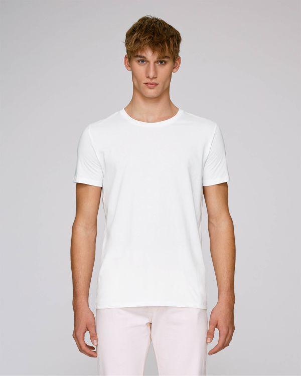 T-Shirt Coton Bio Personnalisable En Broderie Et Impression White