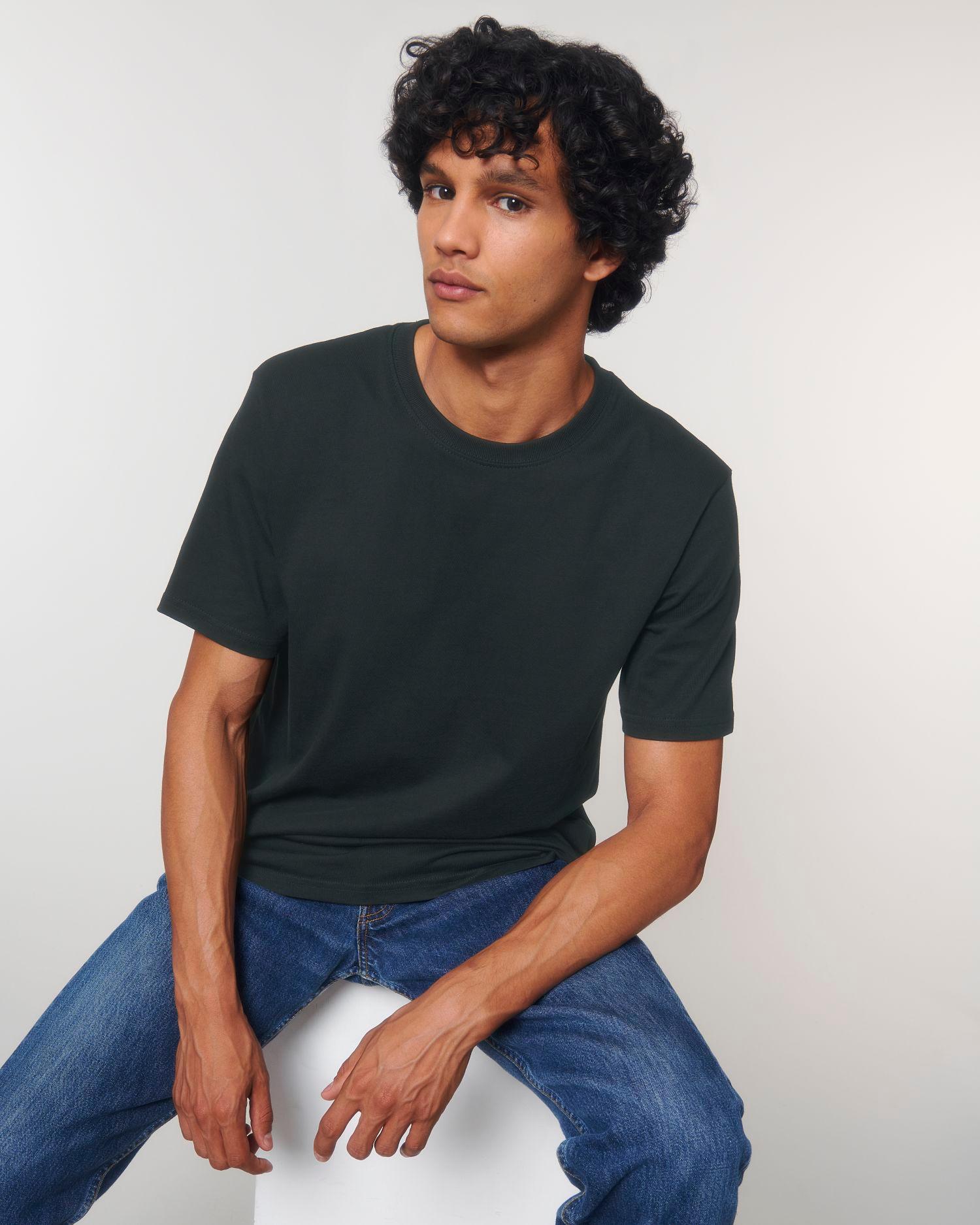 T Shirt Épais Homme | 100% Coton Bio  Black