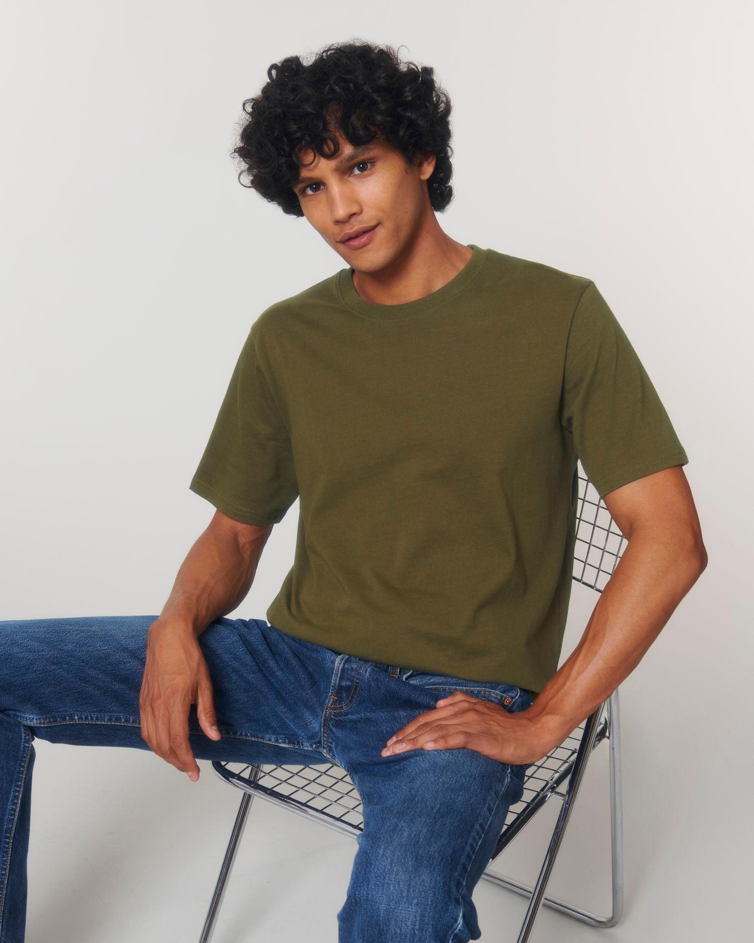 T Shirt Épais Homme | 100% Coton Bio  British Khaki