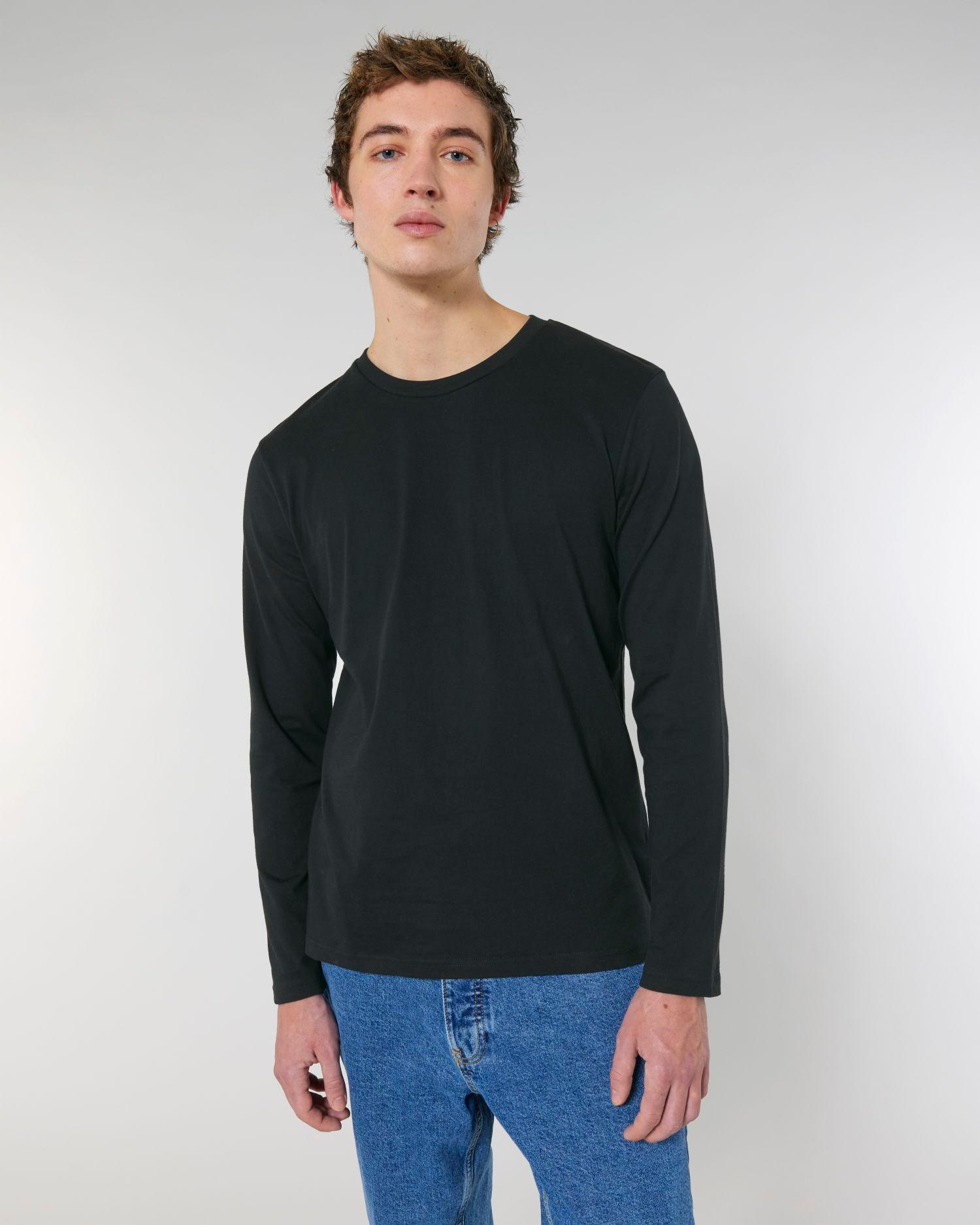 Tee-Shirt Homme Manches Longues | 100% Coton Bio | Stanley Shuffler Black