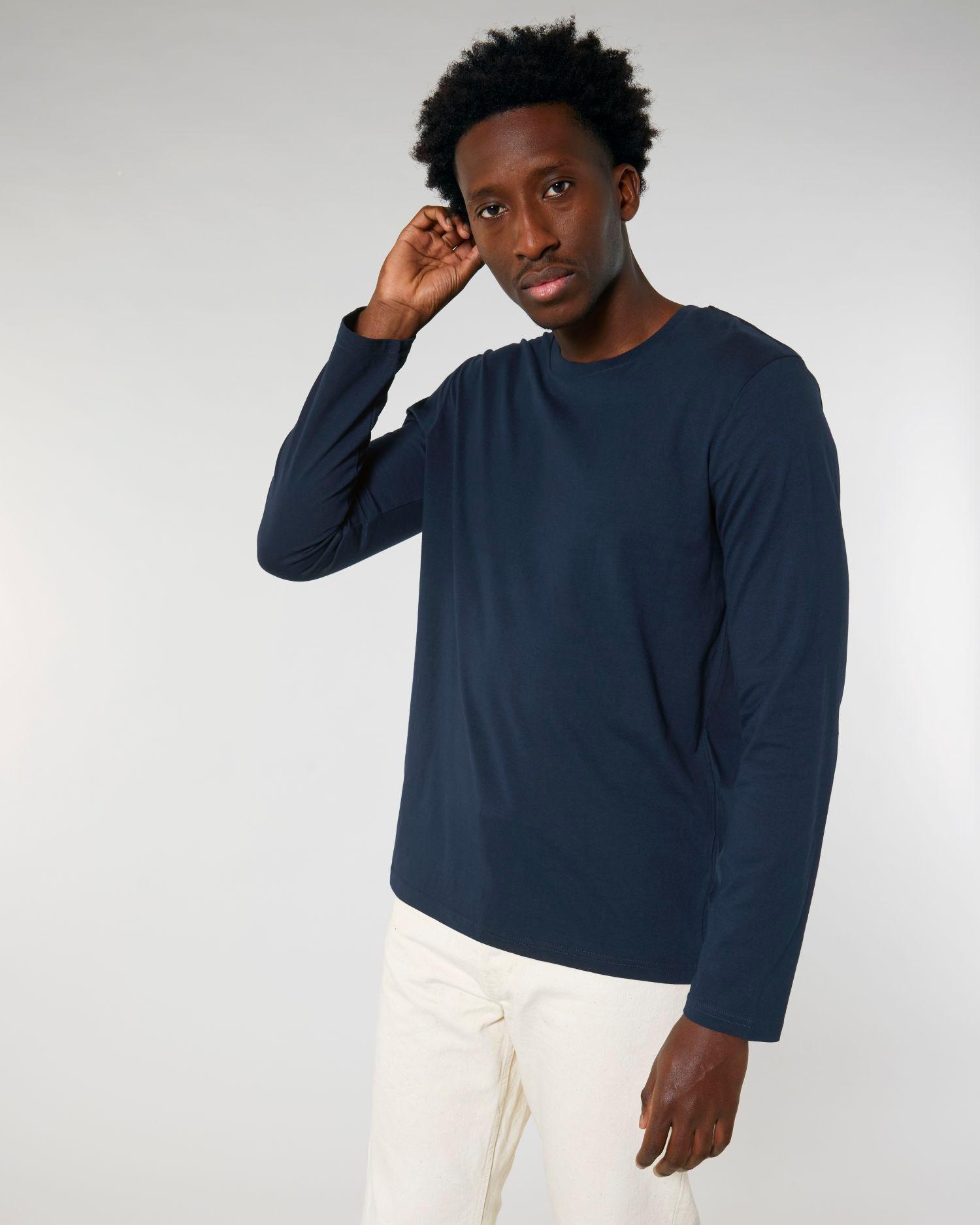 Tee-Shirt Homme Manches Longues | 100% Coton Bio | Stanley Shuffler French Navy