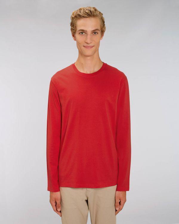 Tee-Shirt Homme Manches Longues | 100% Coton Bio | Stanley Shuffler Red