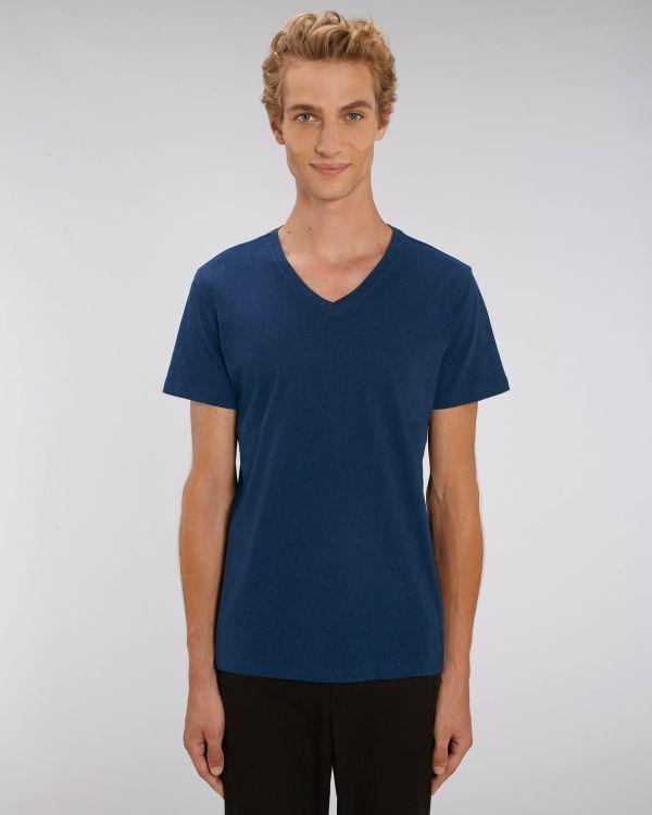 Camiseta Hombre Cuello V Stanley Presenter Black Heather Blue
