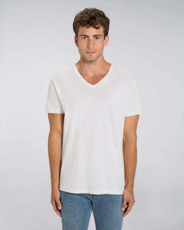 Camiseta Hombre Cuello V Stanley Presenter Cream Heather Grey