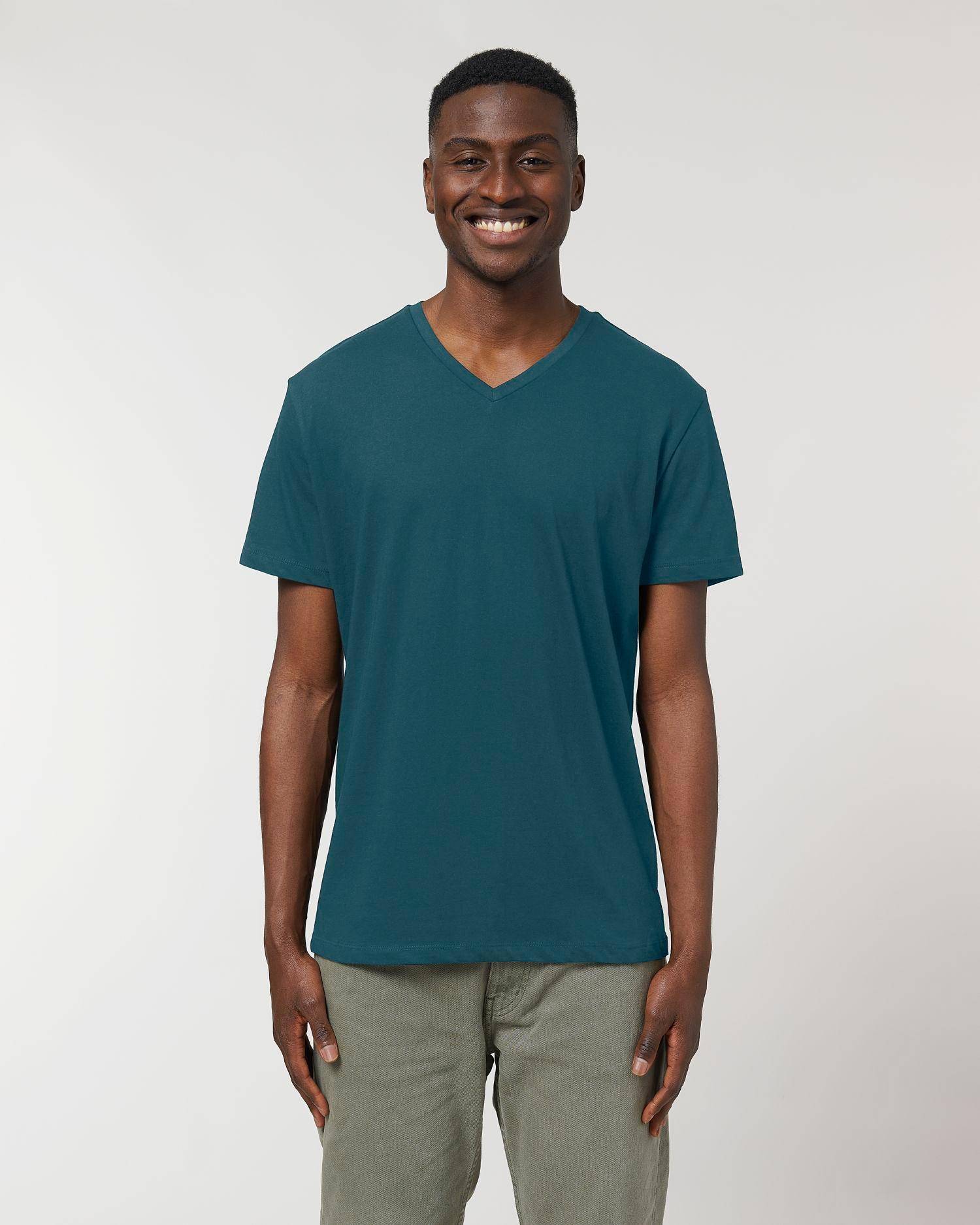 Tee Shirt Homme Col V | 100% Coton Stanley Stella | Broderie Et Impression Stargazer