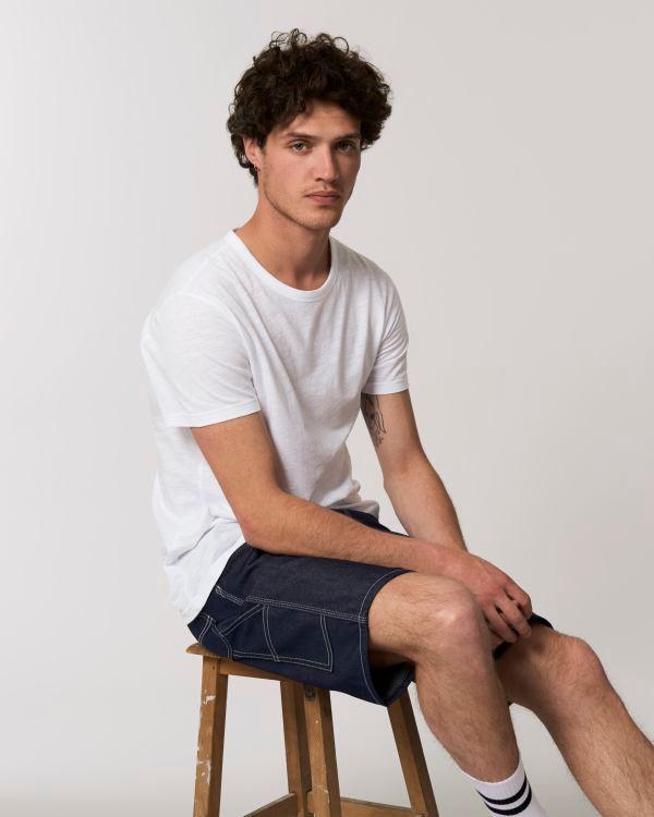 T-Shirt Homme Flammé | Coton Bio  White