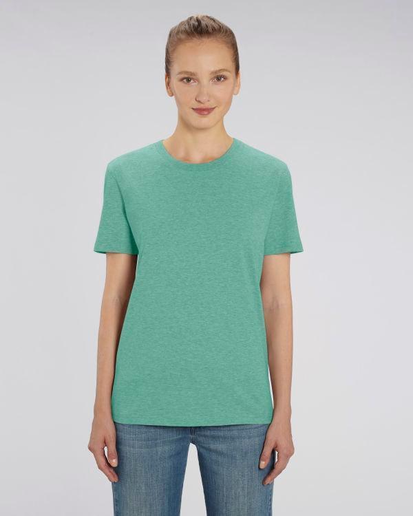 T-Shirt  Creator Stanley Stella. Unisexe 100% Coton Bio Mid Heather Green