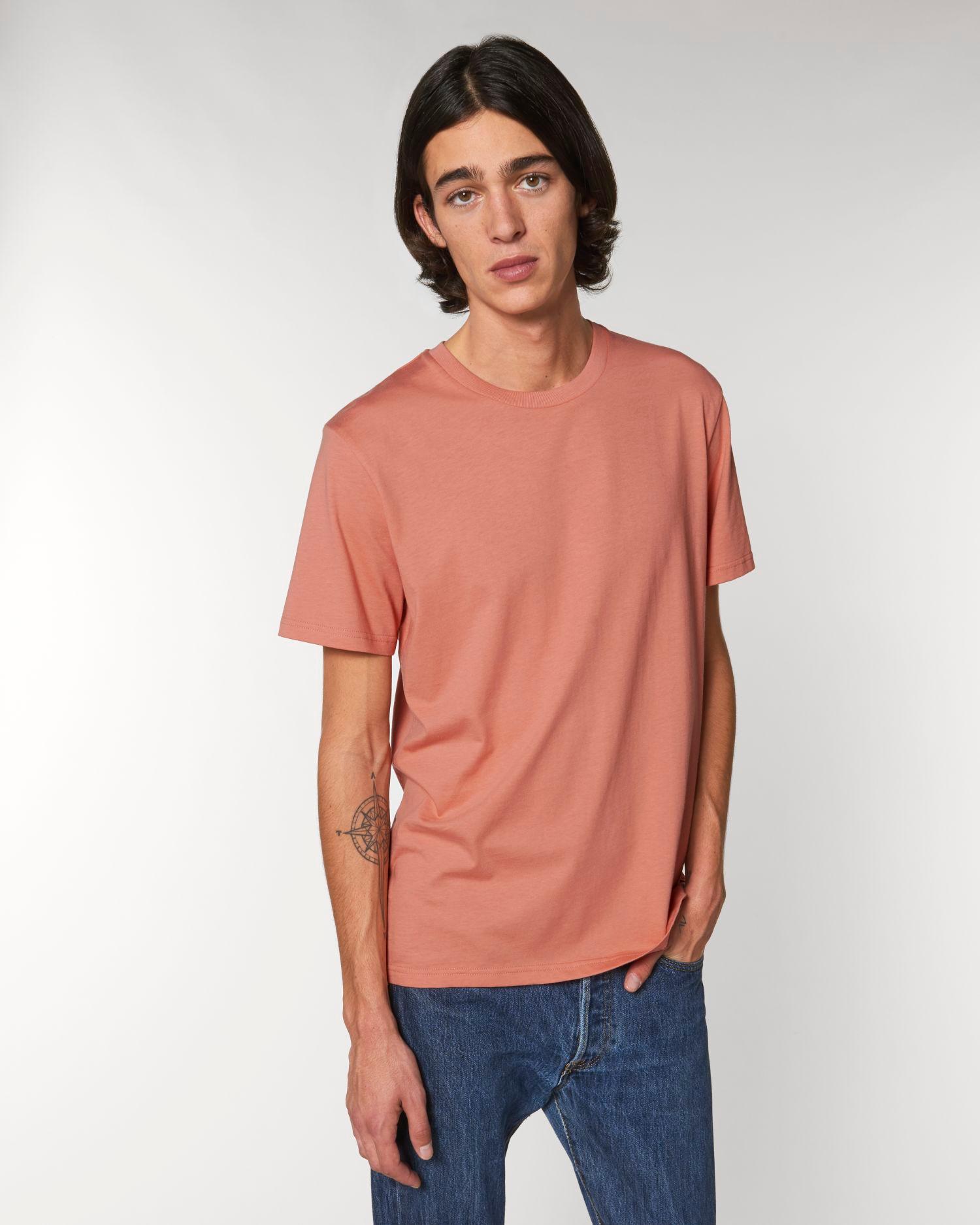 T-Shirt Unisexe 100% Coton Bio | Broderie Et Impression Rose Clay