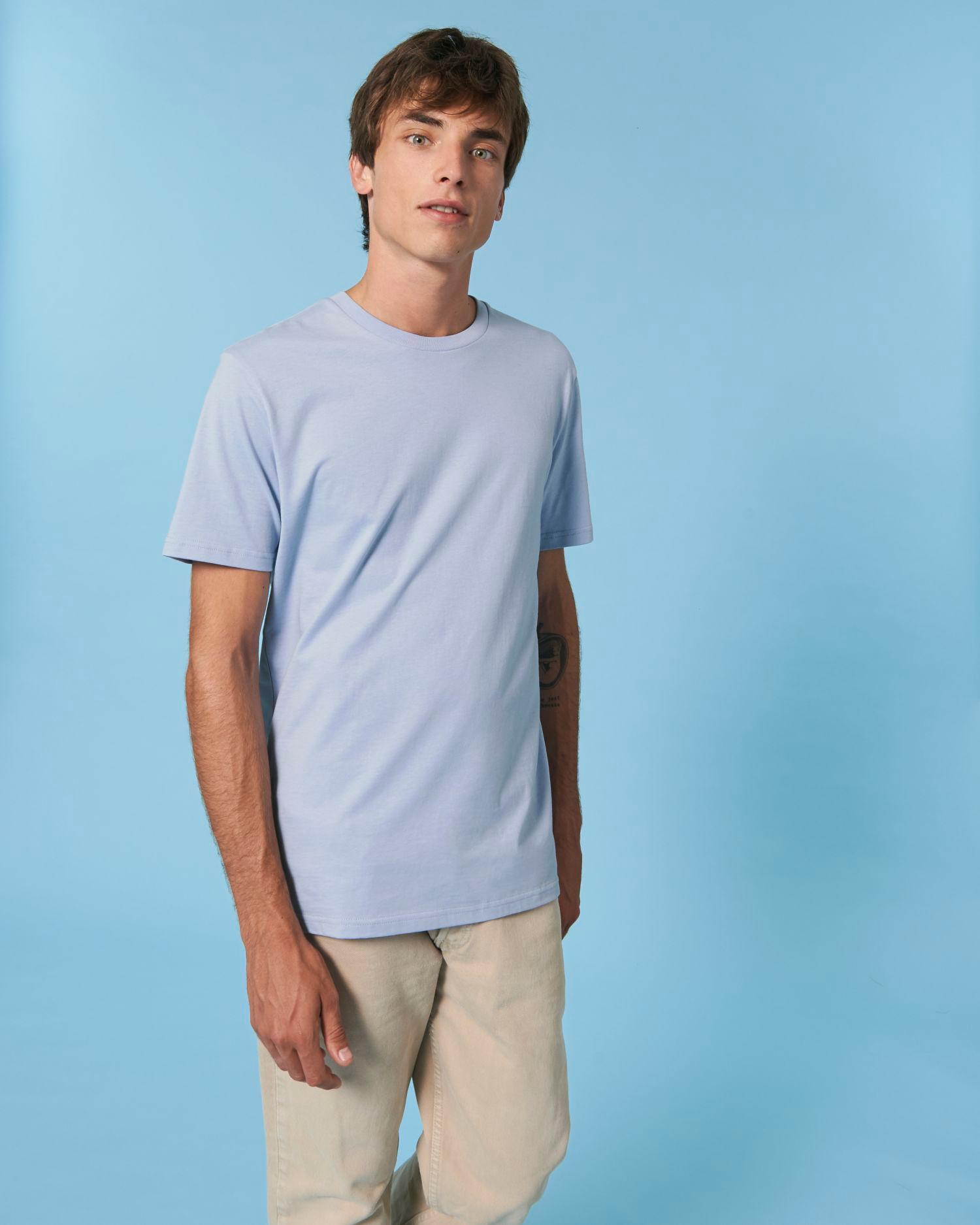T-Shirt Unisexe 100% Coton Bio | Broderie Et Impression Serene Blue