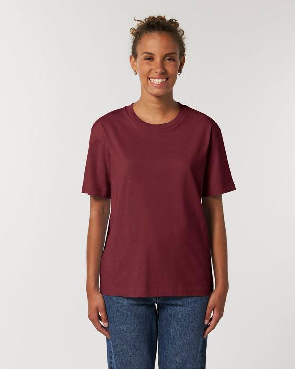 T-Shirt Ample Unisexe Bio Stanley Fuser | Impression Et Broderie  Burgundy