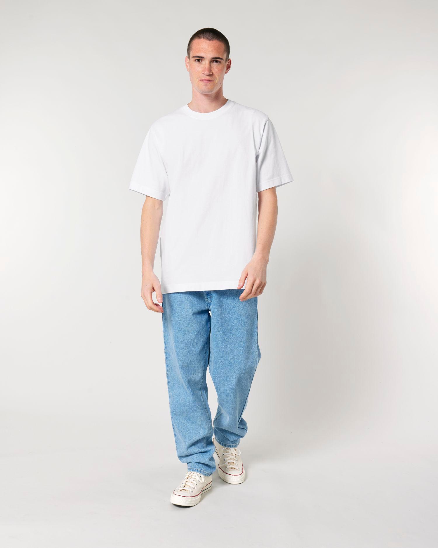 T-Shirt Unisexe Lourd Coupe Loose Stanley Freestyler | 100% Coton Biologique | White