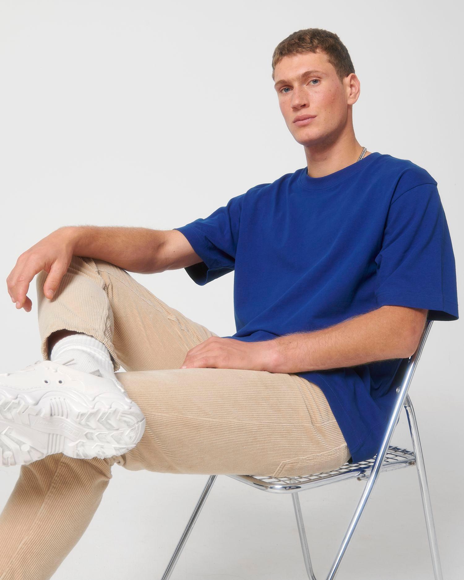 T-Shirt Unisexe Lourd Coupe Loose Stanley Freestyler | 100% Coton Biologique | Worker Blue