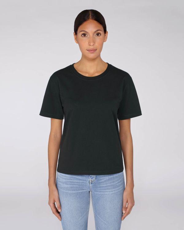 Tee-Shirt Femme En Coton Bio De La Marque Stanley Stella À Personnaliser  Black