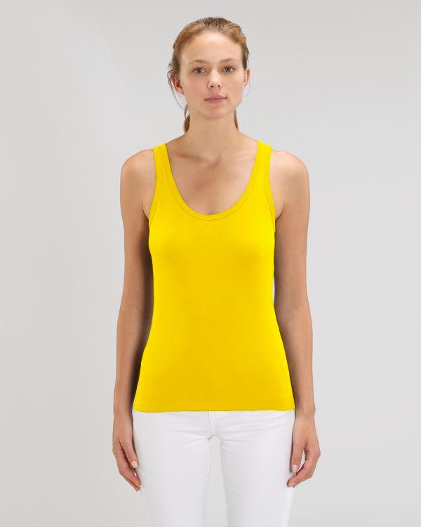 Débardeur Féminin En 100% Coton Bio | Broderie Et Impression Golden Yellow