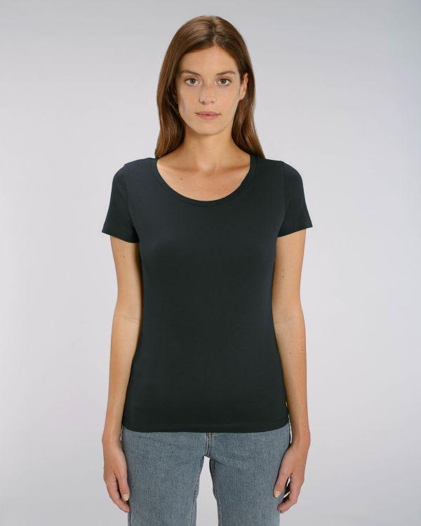 Camiseta Mujer Algodón Orgánico Stella Lover Heather Black Denim