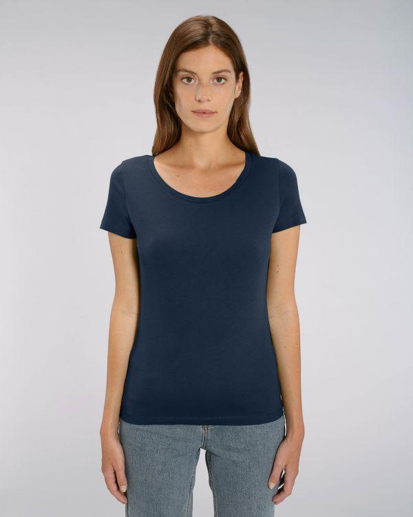 Tee-Shirt Femme | 100% Coton Bio | Broderie Et Impression French Navy