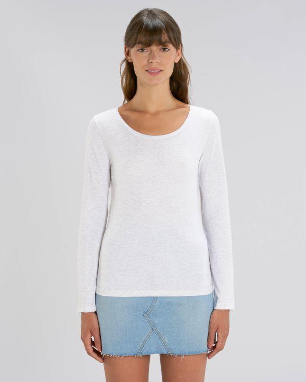 Tee-Shirt Femme Manches Longues | 100% Coton Bio | Stella Singer Heather Ash