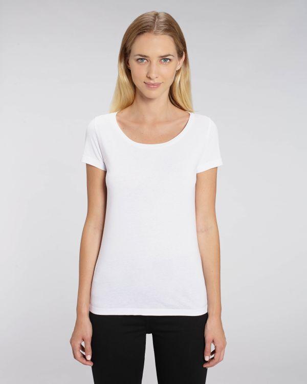 pictoT-Shirt Femme Col Rond | 100 % Coton Bio | Basique Féminin 