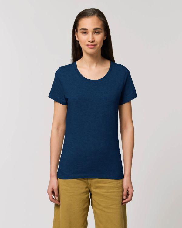 T-Shirt Stella Expresser | Mode Éthique | Coton Bio  Black Heather Blue