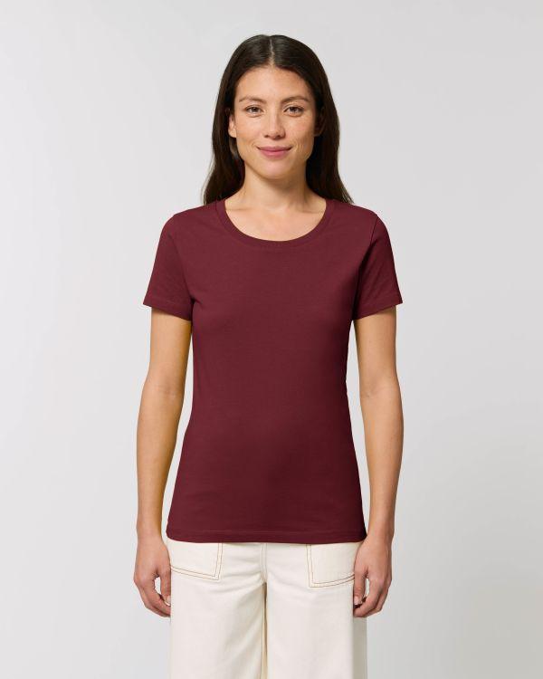 T-Shirt Stella Expresser | Mode Éthique | Coton Bio  Heather Neppy Burgundy