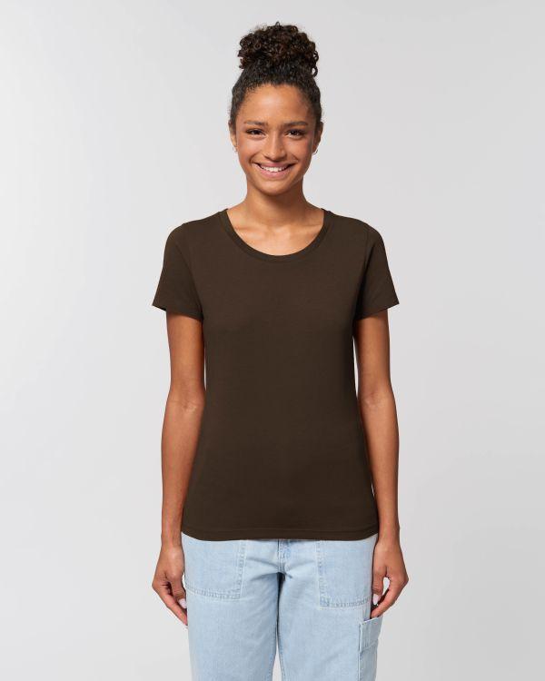T-Shirt Stella Expresser | Mode Éthique | Coton Bio  Deep Chocolate