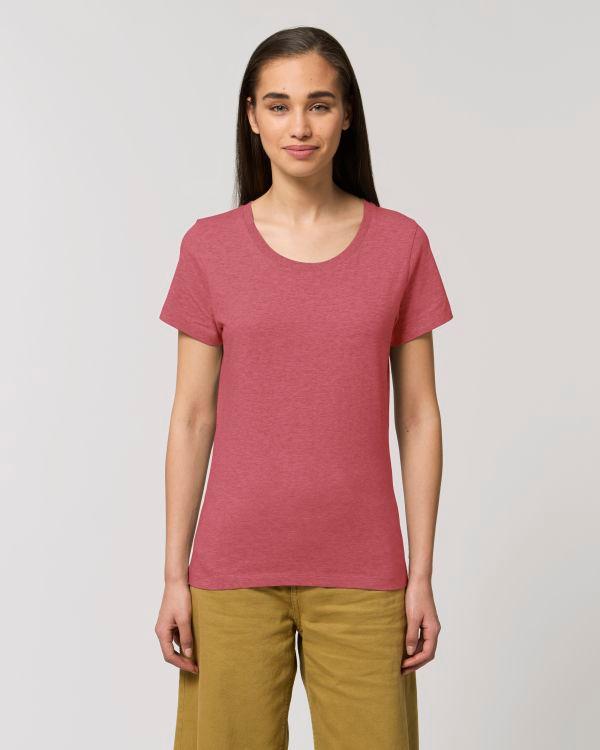 T-Shirt Stella Expresser | Mode Éthique | Coton Bio  Heather Cranberry