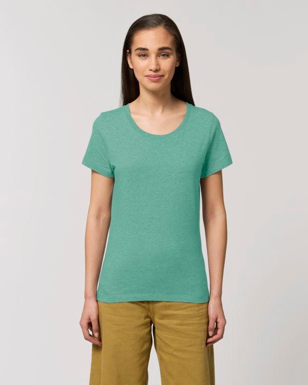 T-Shirt Stella Expresser | Mode Éthique | Coton Bio  Mid Heather Green