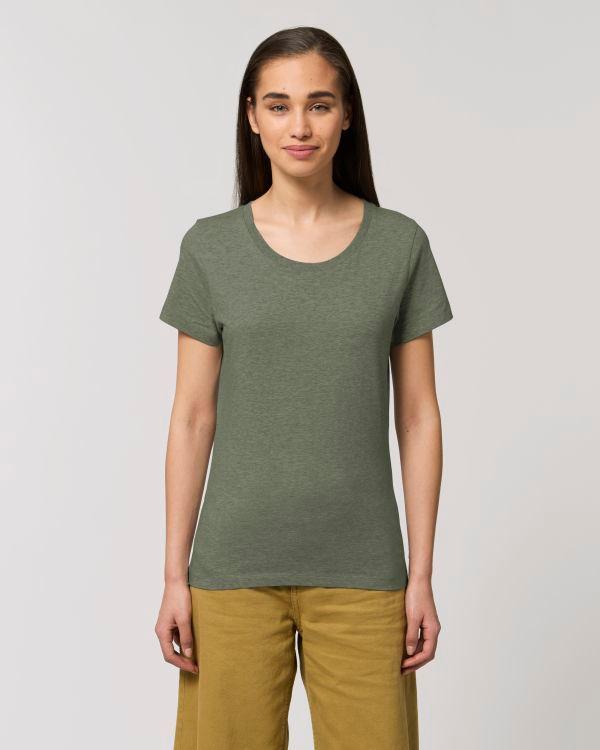 Camiseta Ajustada Mujer Stella Expresser Mid Heather Khaki